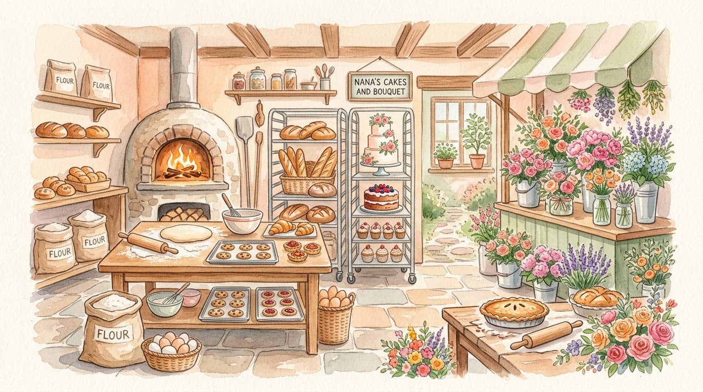 Nana's Cakes and Bouquet cover