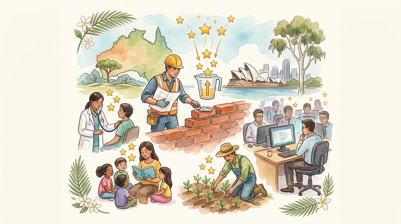 Australia Adjusts Skilled Migration Priorities: Construction Gains Points, IT Competition Stiffens